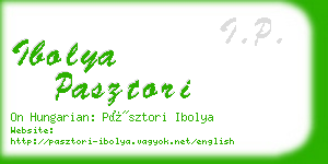 ibolya pasztori business card